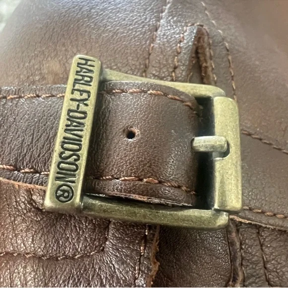 Harley-Davidson Brown Combat Moto Boots with Buckle Straps - Picture 12 of 12